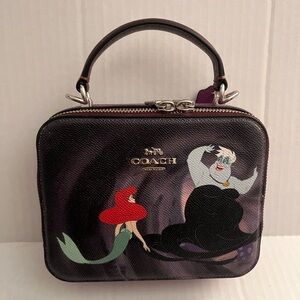 New Disney X Coach Box Crossbody Villains Little Mermaid Ursula Motif CC375